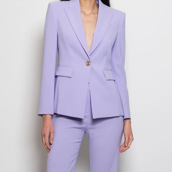 Pinko Crepe Stretch Lavender Suit - Picture 1 of 15